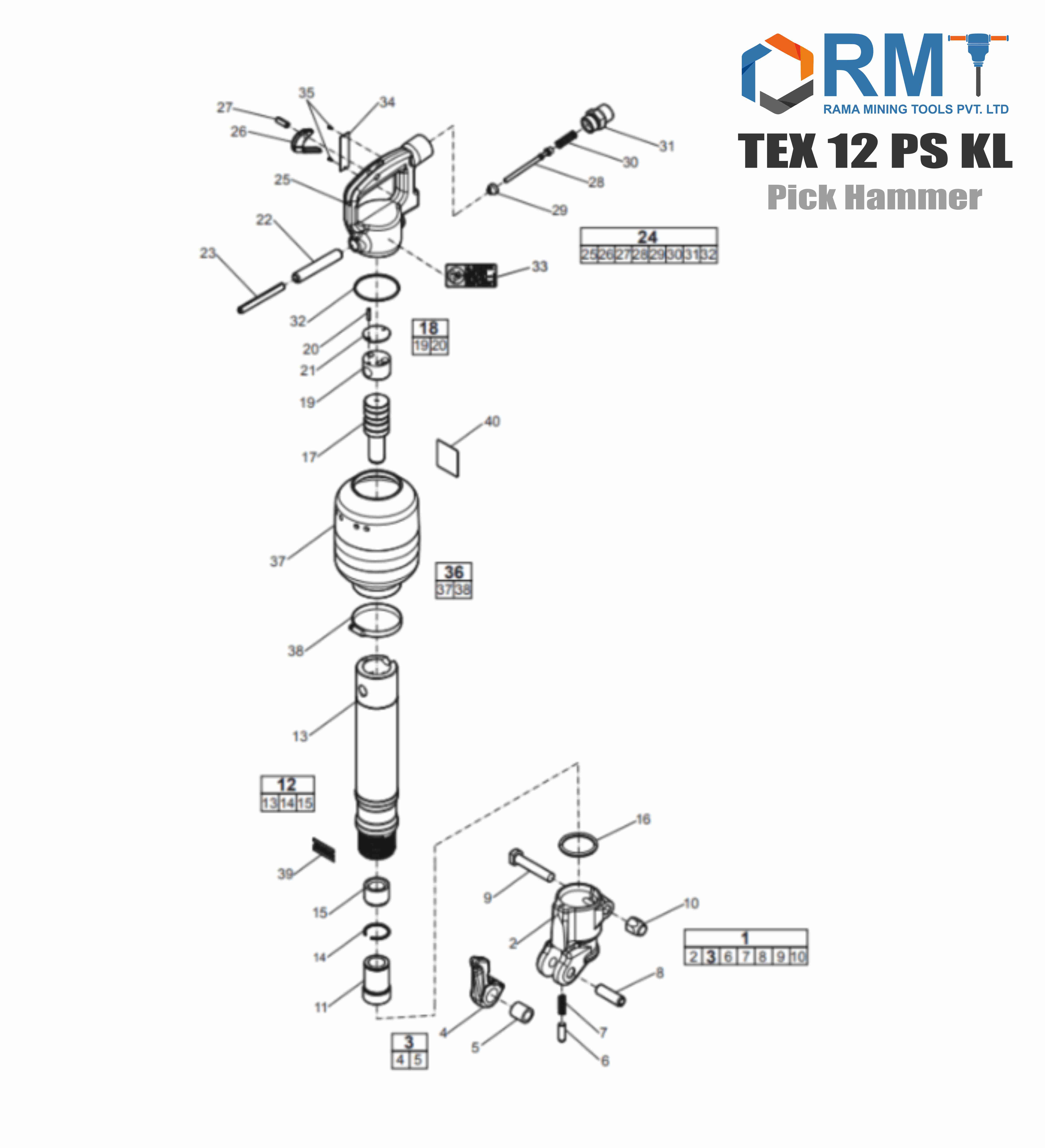 TEX 12 PS KL - Pick Hammer